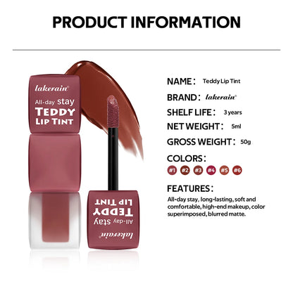 Lip Stain Super Stay Teddy Lip Tint Long Lasting Matte Lipstick For Up To 12HR Wear Waterproof Cosmetics