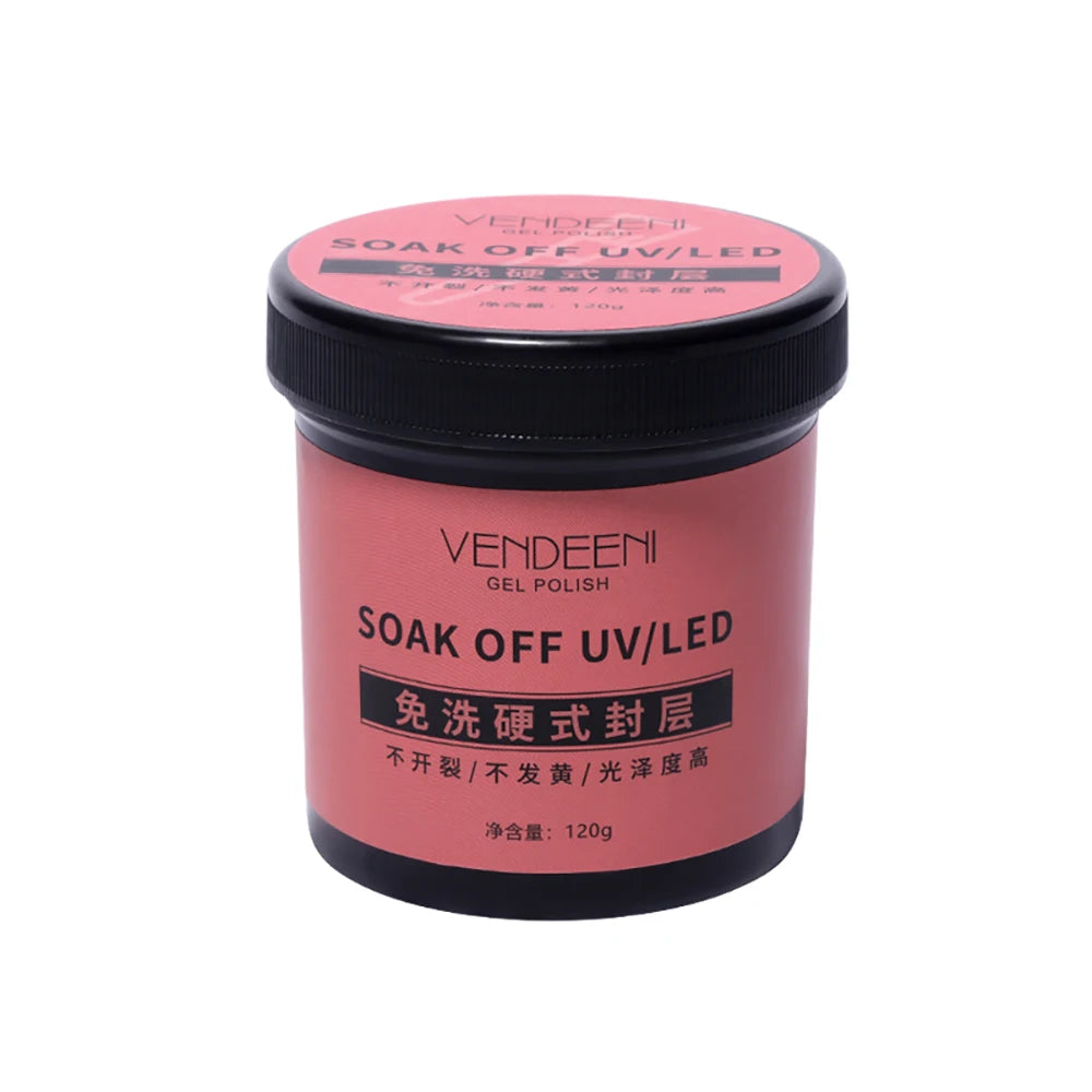 Vendeeni 120g High Capacity Nail Art Functional Gel No Wipe Top Coat Base Coat Painless Extension Gel Leveling Reinforcing Gel