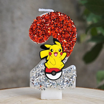 Cute Pokemon Monster Candle Kids Birthday Cake Decoration Cartoon Anime Figure Supplies Party Accessories Christmas Gifts