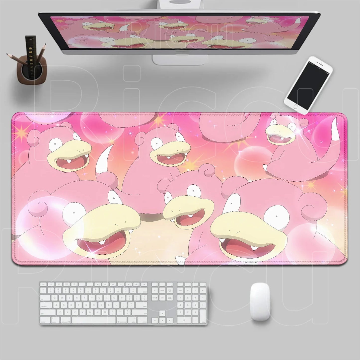 HD 900x400 Rubber Large PC Mousepad Gaming Mouse Pad Accessories Pikachu Slowpoke XXL Desk Keyboard Mat Computer Laptop Mausepad