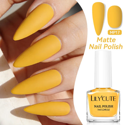 LILYCUTE 7ml Matte Nail Polish - 28 Autumn Colors