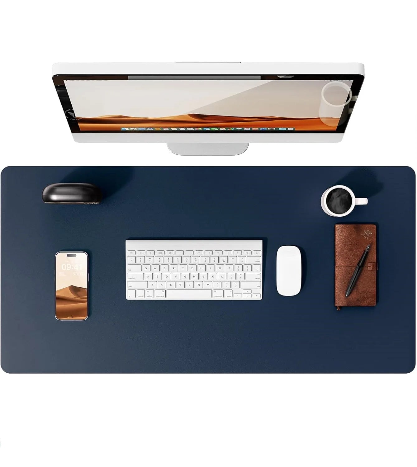 YSAGi Premium PU Leather Desk Mat: Non-Slip Waterproof Office Protector