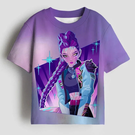 Hasbro Monster Girls Group K-POP, KPOP Dinosaur Hunter Series Women's Sportswear Children's Cartoon 3D T-Shirt