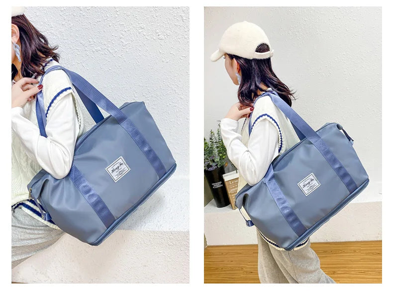 UNIXINU Carry On Travel Duffle Bag Nylon Waterproof Sports Gym Tote Bags for Women Large Capacity Storage Luggage Handbag
