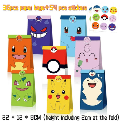 Pink Pokemon Birthday Party Decoration Disposable Tableware Set Pikachu Tablecloth Cup Plate Baby Shower Kids Diy Party Supplies