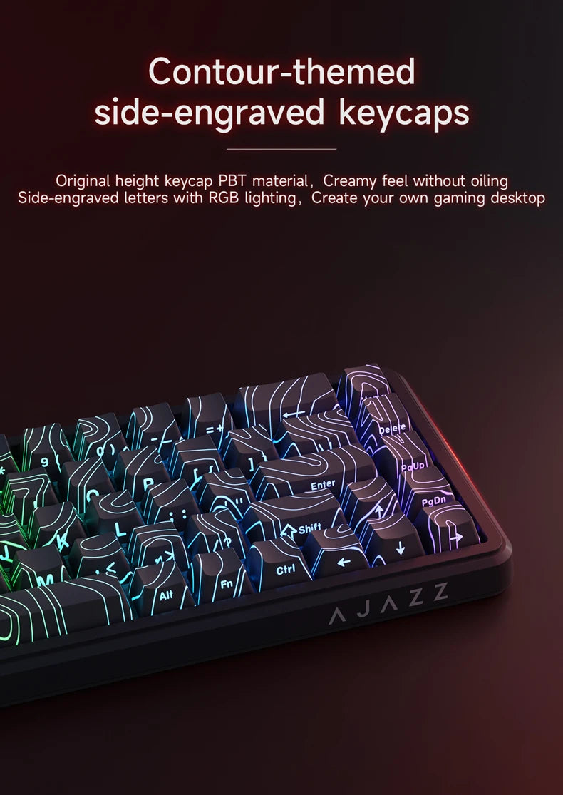 AJAZZ AK680 MAX/V2 Mechanical Keyboard HE Hall Effect Switch 60% 8k/1K RGB Wired/Wireless Gaming Rapid Trigger Magnetic Keyboard