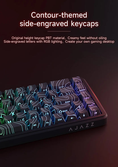 AJAZZ AK680 MAX/V2 Mechanical Keyboard HE Hall Effect Switch 60% 8k/1K RGB Wired/Wireless Gaming Rapid Trigger Magnetic Keyboard