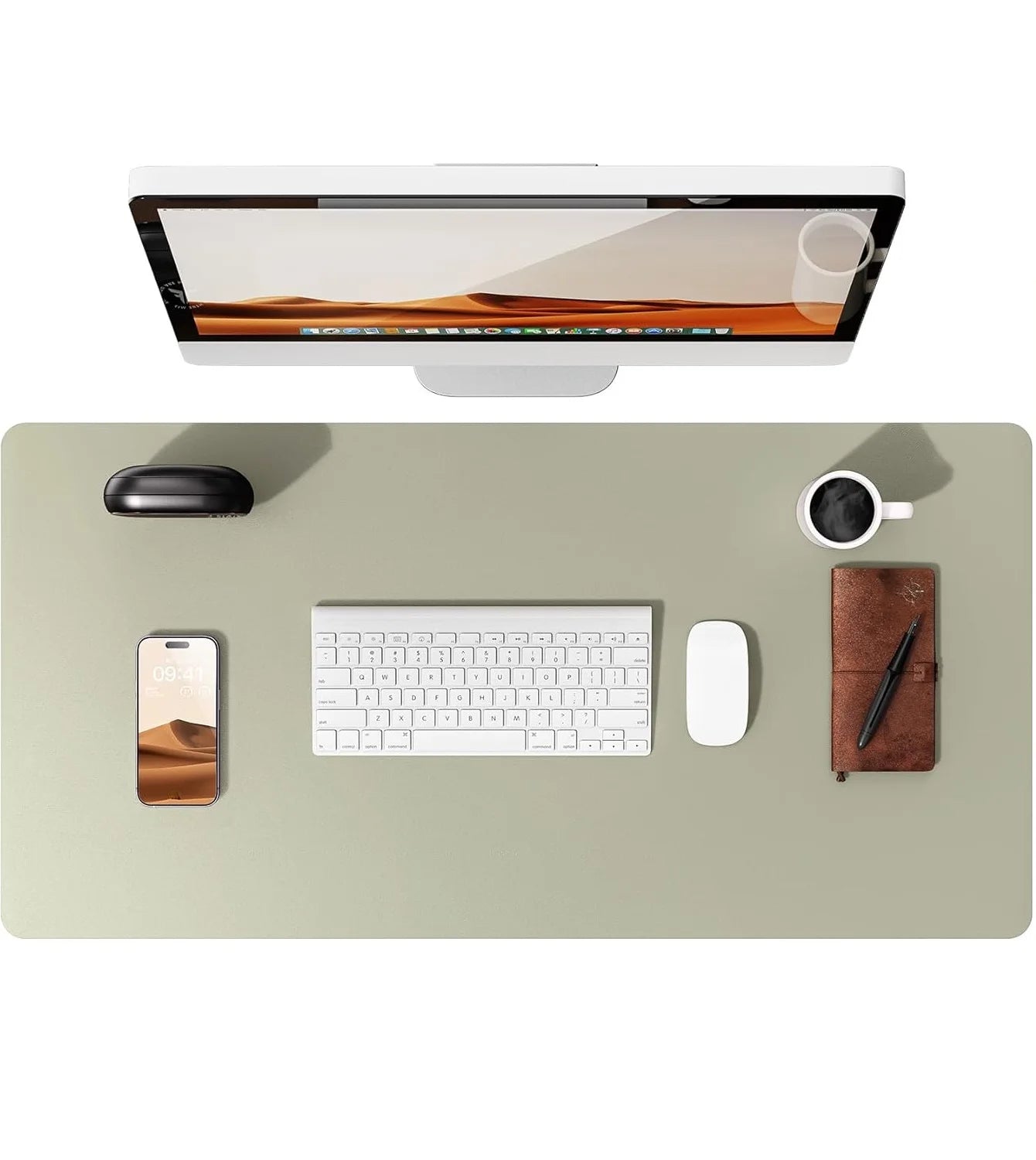 YSAGi Premium PU Leather Desk Mat: Non-Slip Waterproof Office Protector