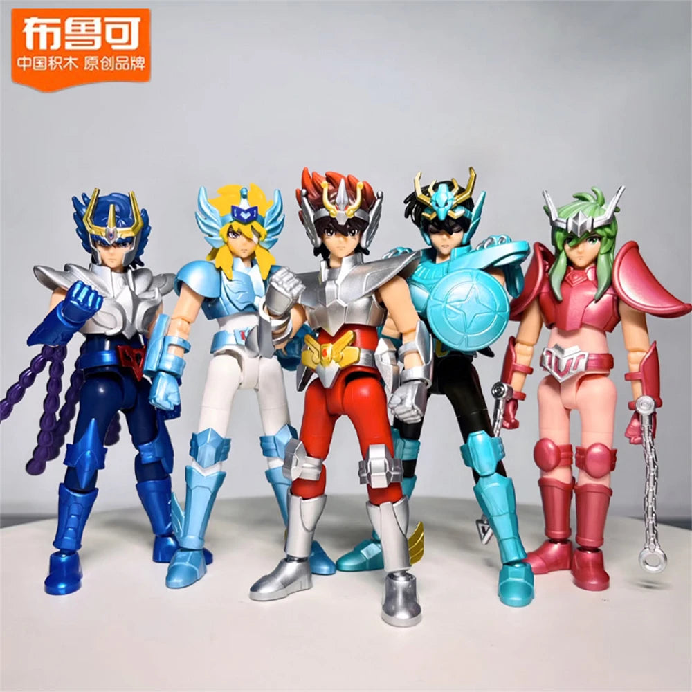 New Blokees Gold Saint Building Block Saint Seiya Assembling Toys Aiolos Sagittarius Items Assembly Action Figure Ornaments Gift