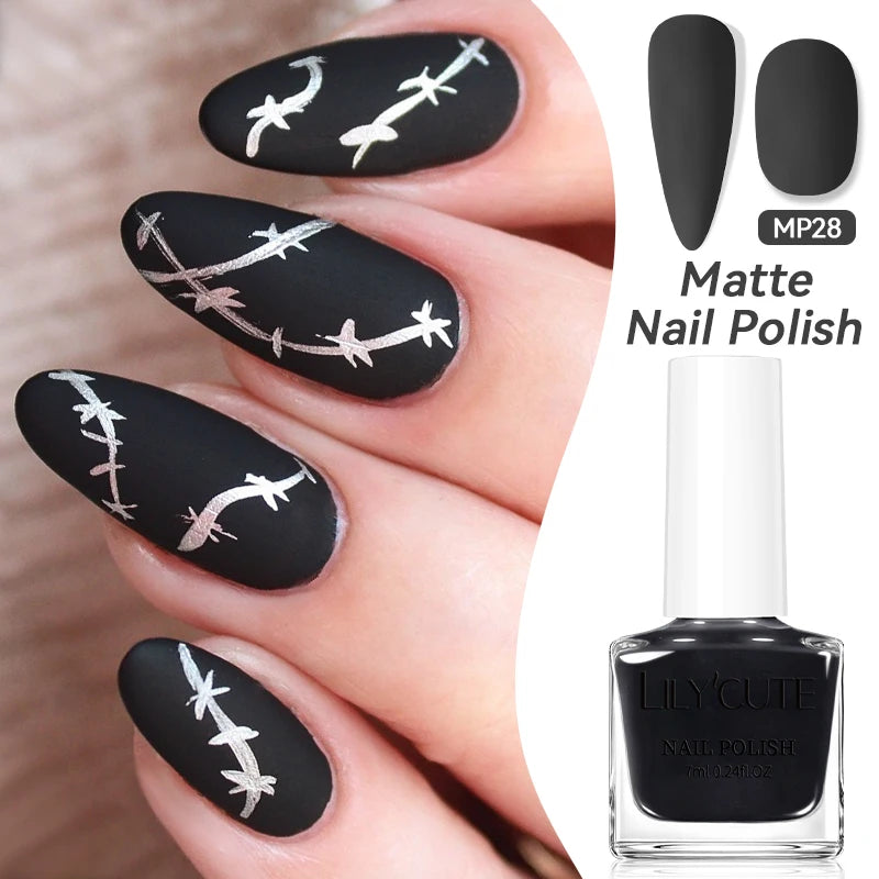 LILYCUTE 7ml Matte Nail Polish - 28 Autumn Colors