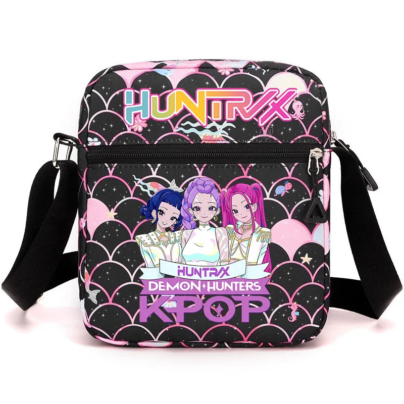 New⭐️ KPOP Shoulder Bag Crossbody Bags Double-deck Storage Bag Large Capacity Square Zip Storage Sports Bag Fans Gift