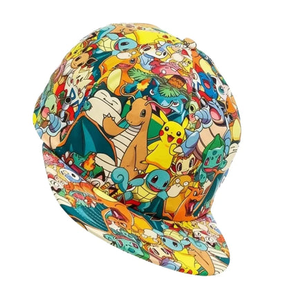 Pikachu Baseball Cap Peaked Cap Cartoon Anime Character Flat Brim Hip Hop Hat Couple Outdoor Sports Cap Birthday Gifts