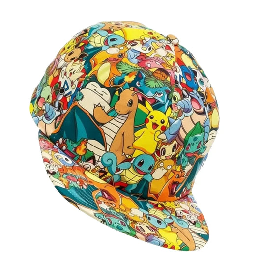 Pikachu Baseball Cap Peaked Cap Cartoon Anime Character Flat Brim Hip Hop Hat Couple Outdoor Sports Cap Birthday Gifts