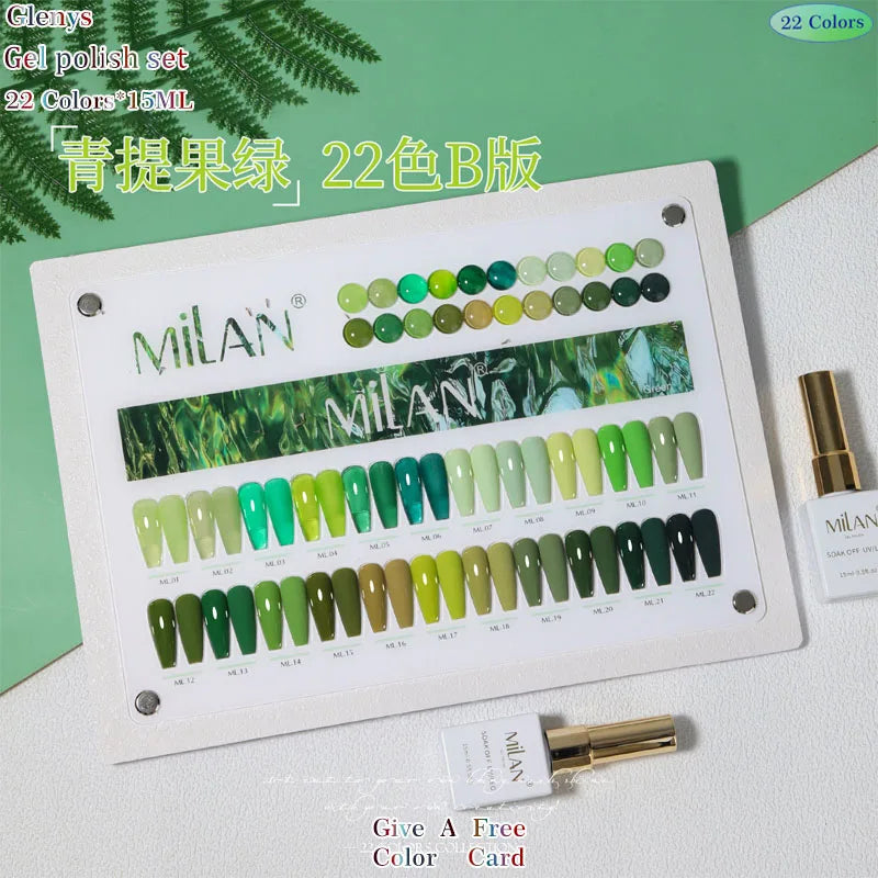 Glenys 22 color series nail polish glue, full network popular color, full immersion gel nail salon, nail art varnish set