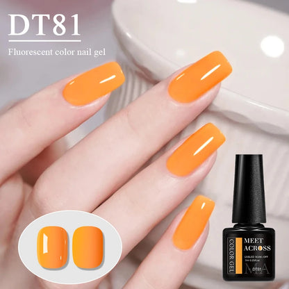 7ml Fluorescent Gel Nail Polish Ultra Bright Colors Spring Summer Nail Salon Supplies UV LED Long-Lasting Varnish DIY Manicure