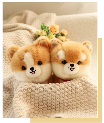 Birthday Gift Cute Puppy Doll Plush Toy Husky Doll Corgi Doll Simulation Animal Plush Doll Children Toy Gift