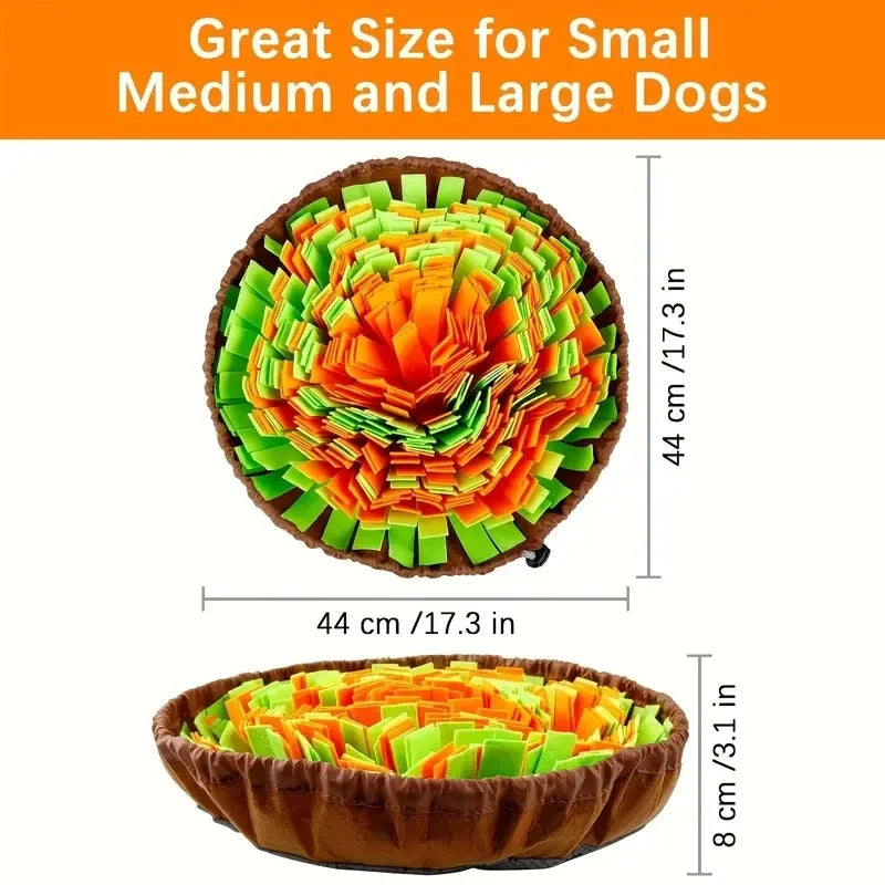 Washable Felt Pet Sniffing Pad Foldable Dog Nosework Feeding Mat Toy Dog Training Natural Foraging Snuff Mat