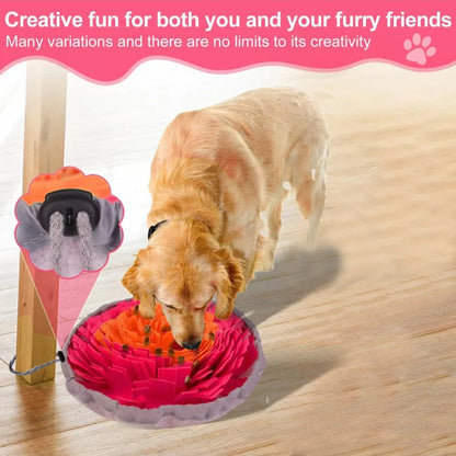 Washable Felt Pet Sniffing Pad Foldable Dog Nosework Feeding Mat Toy Dog Training Natural Foraging Snuff Mat