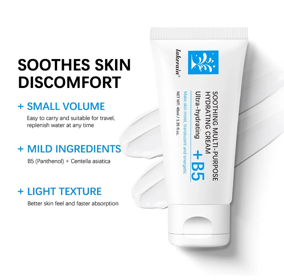 lakerain B5 Soothing Multi-Purpose Hydrating Cream: Healing Ointment for Dry & Irritated Skin