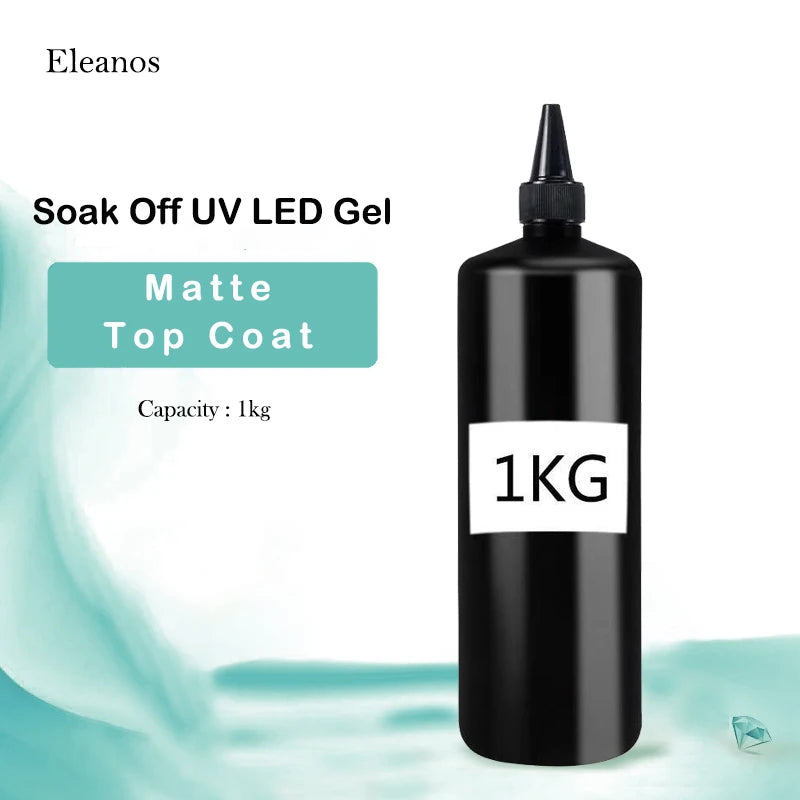 Eleanuos Super Quality Hema TPO Free 1KG No Wipe Top Coat Primer Base Coat UV Gel Soak Off Nail Supplier Gel Polish For Nail Art