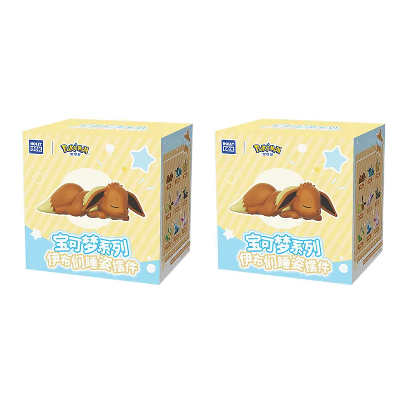 New In Stock Pokemon Eevee Sleeping Position Series Blind Box Sylveon Umbreon Flareon Jolteon Anime Desktop Decoration Model Toy