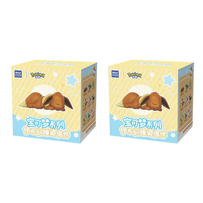 New In Stock Pokemon Eevee Sleeping Position Series Blind Box Sylveon Umbreon Flareon Jolteon Anime Desktop Decoration Model Toy