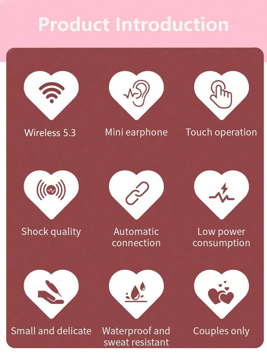 Heart-Shaped Wireless Earbuds