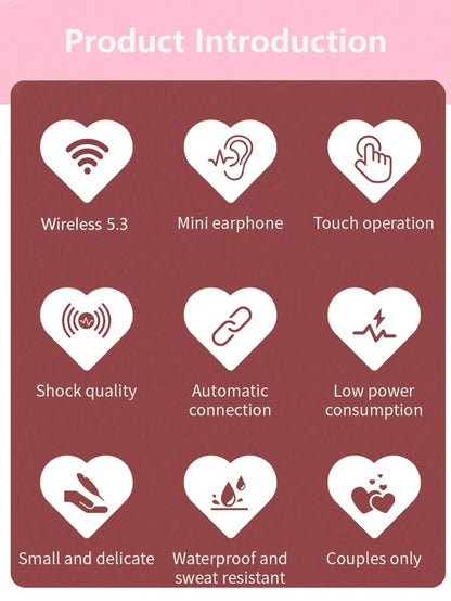 Heart-Shaped Wireless Earbuds