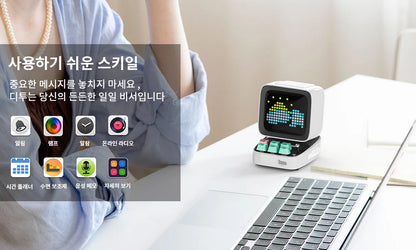 Divoom Ditoo-Pro Speaker Mini Retro Pixel Art Bluetooth Portable Alarm Clock DIY LED Display Board Cute Gift Vintage 블루 투 스 화자