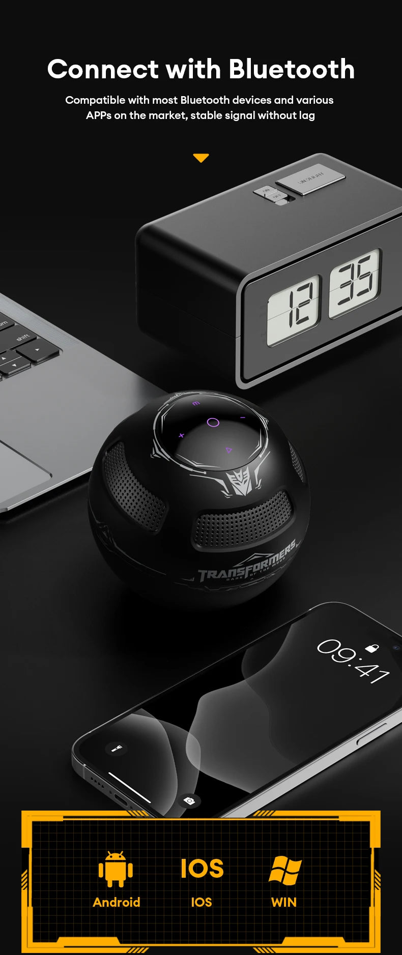 TRANSFORMERS TF-Y17 Portable Bluetooth Stereo Speaker