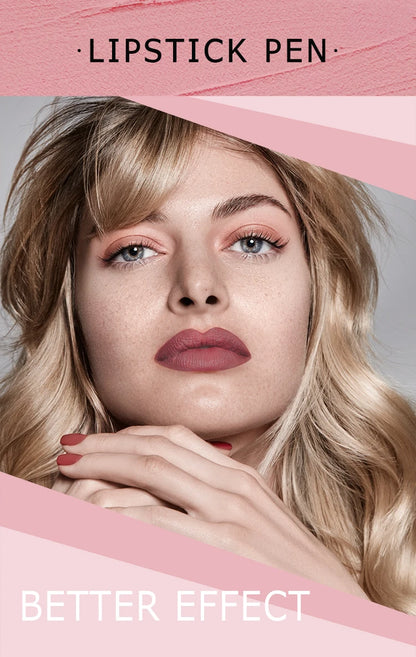 12-Color Matte Lip Pencil Set.