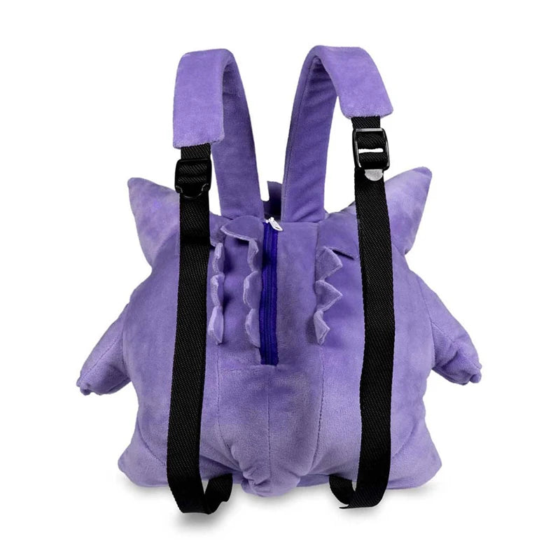 Cute Pokemon Backpack Kawaii Japanese Style Plush Bag Gengar Eevee Snorlax Backpack Schoolbag Cosplay Props Fashion Gifts