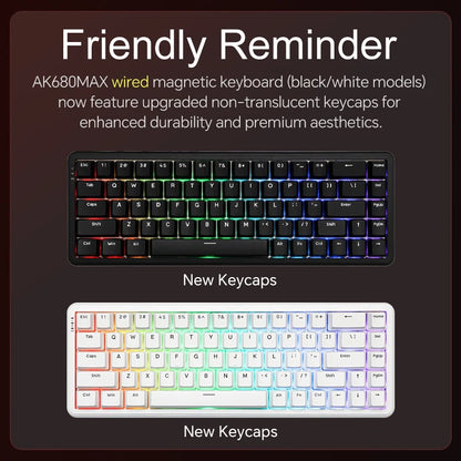AJAZZ AK680 MAX/V2 Mechanical Keyboard HE Hall Effect Switch 60% 8k/1K RGB Wired/Wireless Gaming Rapid Trigger Magnetic Keyboard