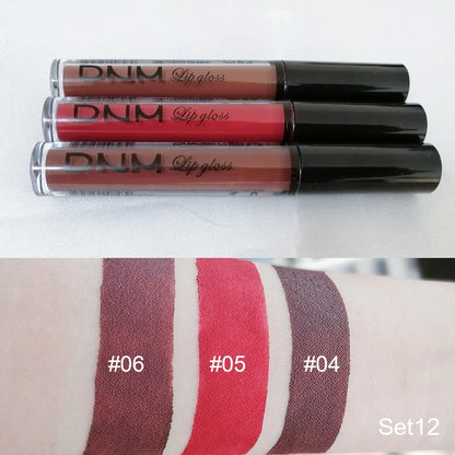 3pcs/set Liquid Lipsticks Waterproof Long Lasting Cosmetic Red Blue Purple Matte Lip Gloss Nude Lip Tint Stain Makeup
