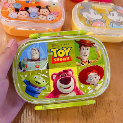 2026 New 300ml Cute Cartoon Toy Story Strawberry Bear Mcqueen Minnie Lunch Box Fresh-Keeping Box Fruit Bento Box Student Gift