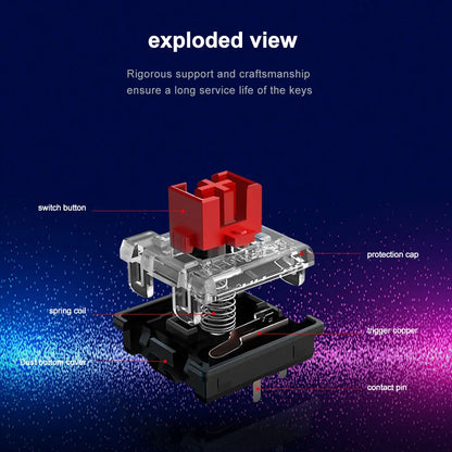 Redragon RGB Low-Profile Mechanical Keyboard with MX-Style Switches