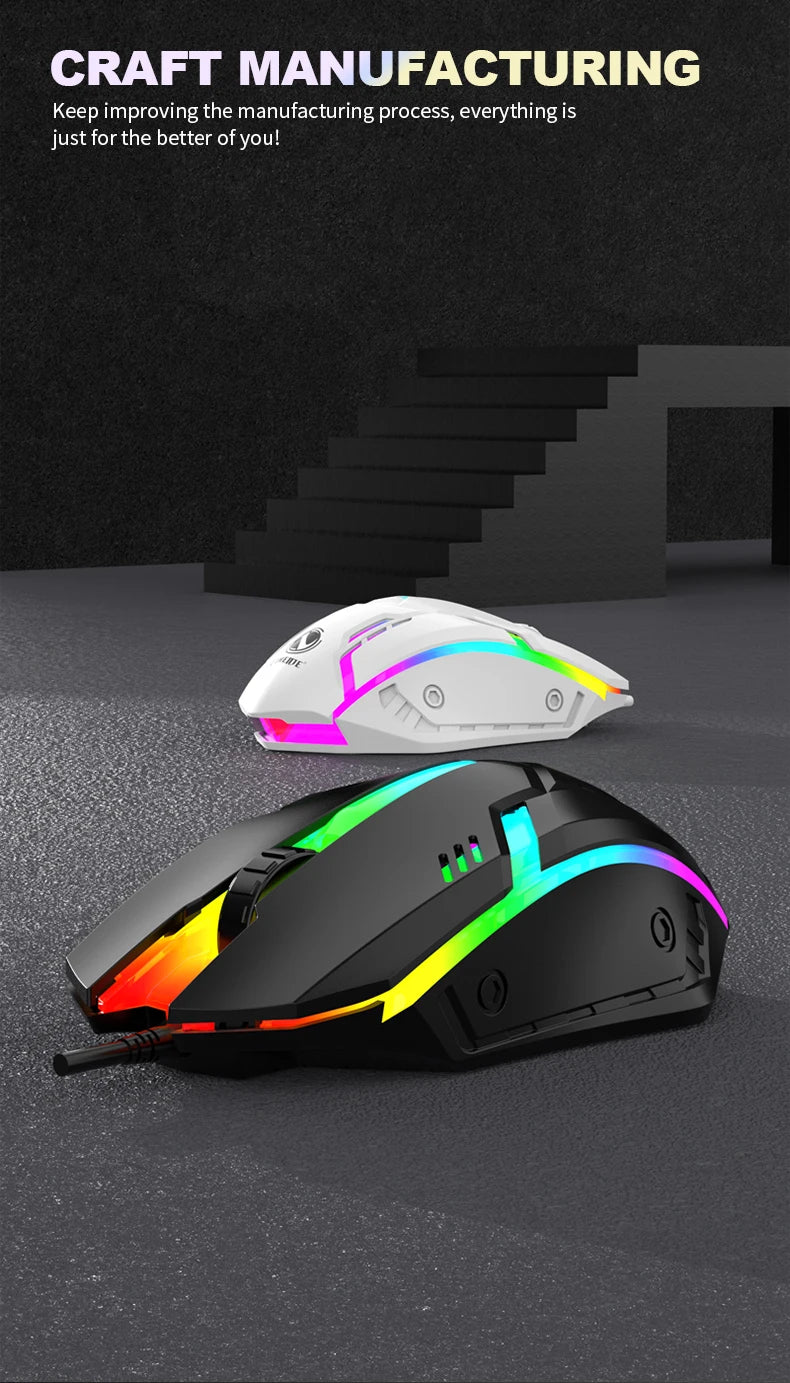 S1 Mouse USB Wired Mouse Computer Laptop Gaming Office Luminous Mouse