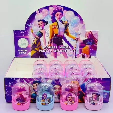 Cartoon Anime Girl Pencil Sharpener, Compact Lightweight Student Stationery School Supplies for Kids Gift