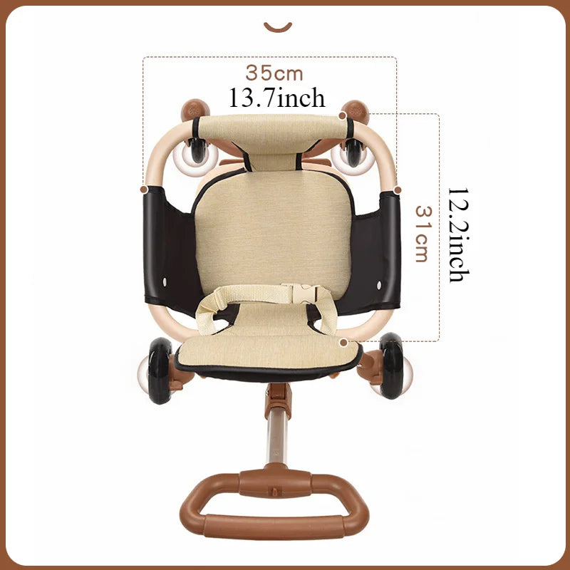 Baby Stroller for Toddler One-click Folding Lightweight Stroller Two-ways Baby Strolling Cart with Canopy Swivel Front Wheel