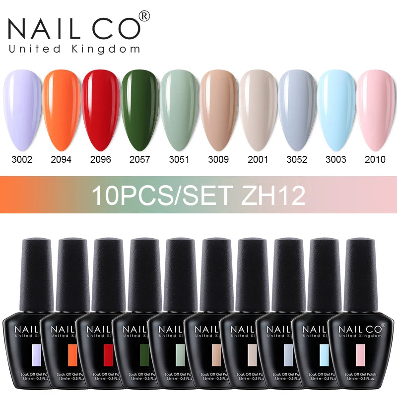 NAILCO 15ml 30/20/10pcs/Set UV Gel Nail Polish Semi Permanent Esmalte Vernis LED Gel Varnish Soak Off Nail Art All For Manicure