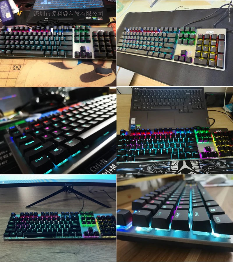 GK410 Professional Mechanical Keyboard: Metal Panel & RGB Backlit Gaming Edition