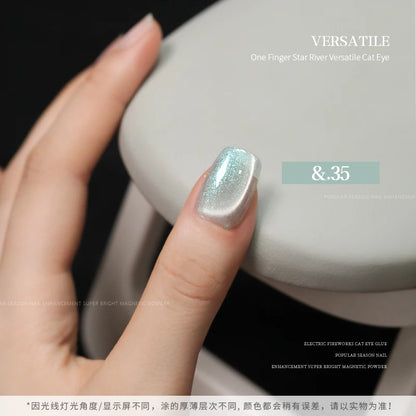 36color/set Star River Cat Eye Gel Nails Polish 15ml Magnetic Gel Glass Beads Semi Permanent Soak Off UV Nail Gel For Nail Salon