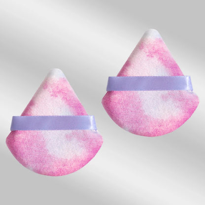 2 件 Triangle Powder Puff Face Makeup Sponge Soft Velvet Cosmetic Puff Blender Beauty Foundation Sponge Make up Accessories