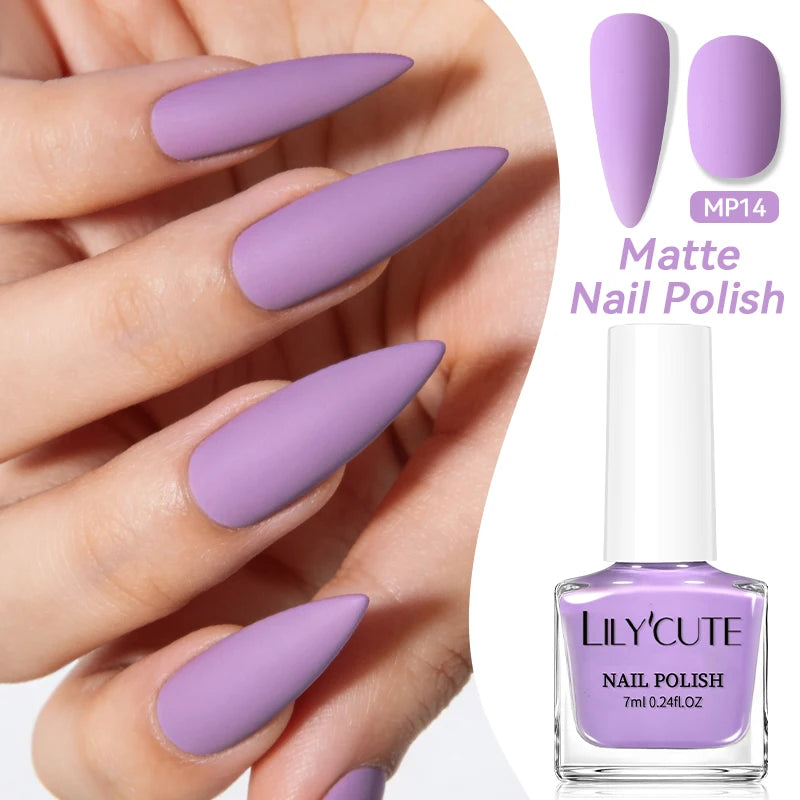 LILYCUTE 7ml Matte Nail Polish - 28 Autumn Colors