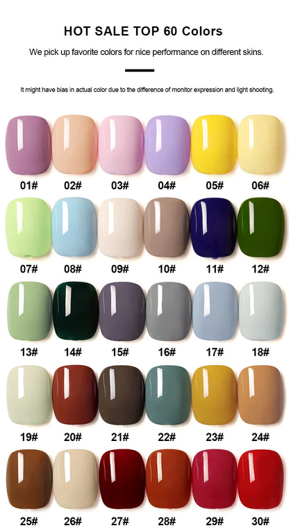 AS 1pc 15ml Bright Yellow Gel Nail Polish Starter Pure Soak Off No Wipe Nail Gel Polish Varnish Suitable For All Seasons