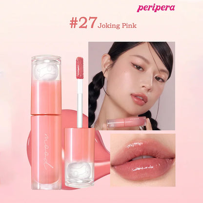 K-Beauty Glass Lip Gloss Tint,Watery Shine, 16H Moisture, Non-Sticky & Mask Friendly,Natural Plump Look