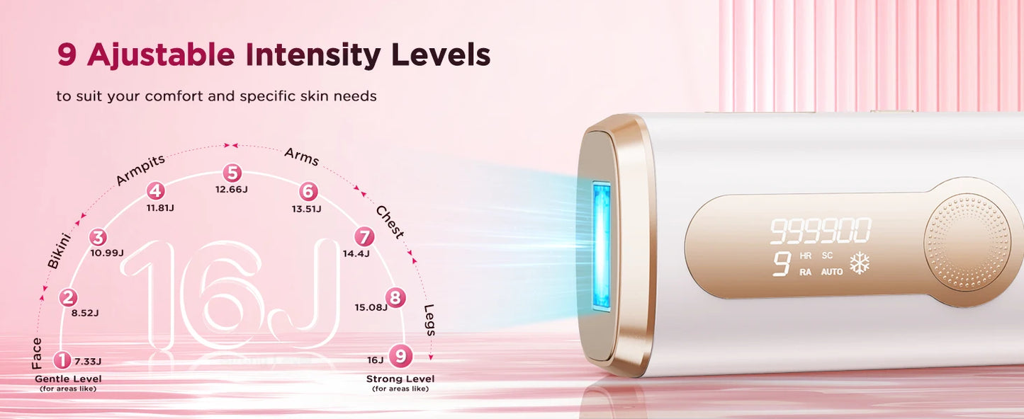 990000 Flash Laser Epilator IPL Hair Removal For Men and Women Body Bikini Facial  Permanant Painless IPL Hair Remover Machine