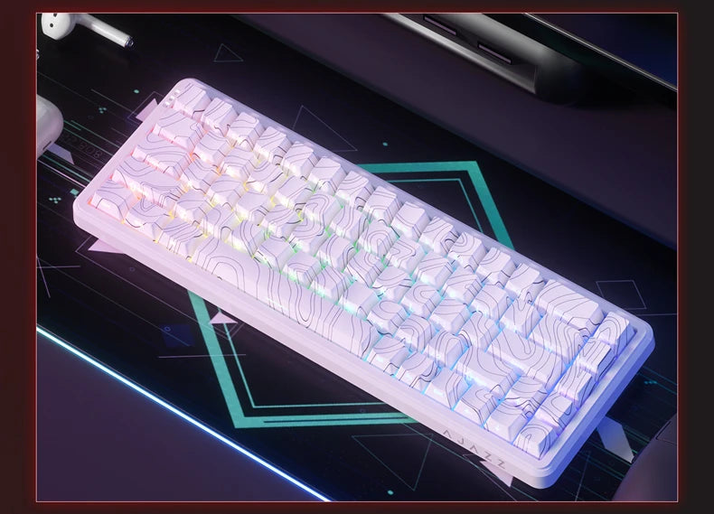 AJAZZ AK680 MAX/V2 Mechanical Keyboard HE Hall Effect Switch 60% 8k/1K RGB Wired/Wireless Gaming Rapid Trigger Magnetic Keyboard