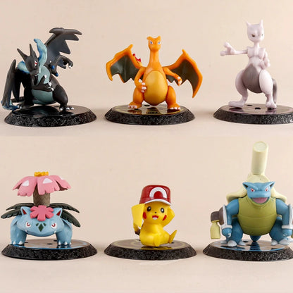Pokemon Cartoon Ice Cream Pikachu Snorlax Psyduck Gengar Anime Figure Blind Box Toys Tabletop Ornaments