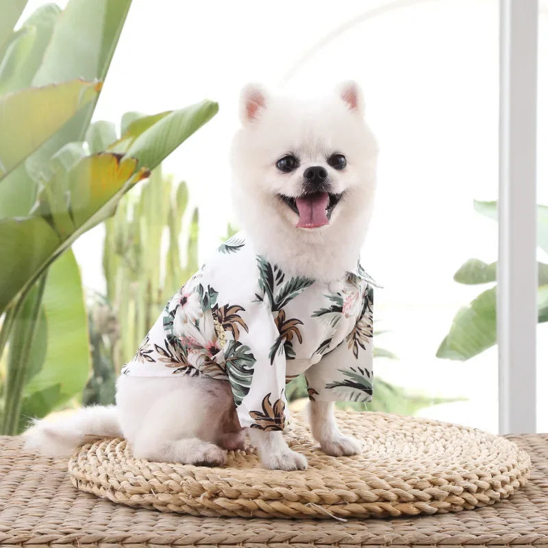 Dog T-Shirts Hawaiian Beach Style Thin Breathable Summer Dog Clothes for Small Dogs Puppy Pet Cat Vest Chihuahua Yorkies Poodle